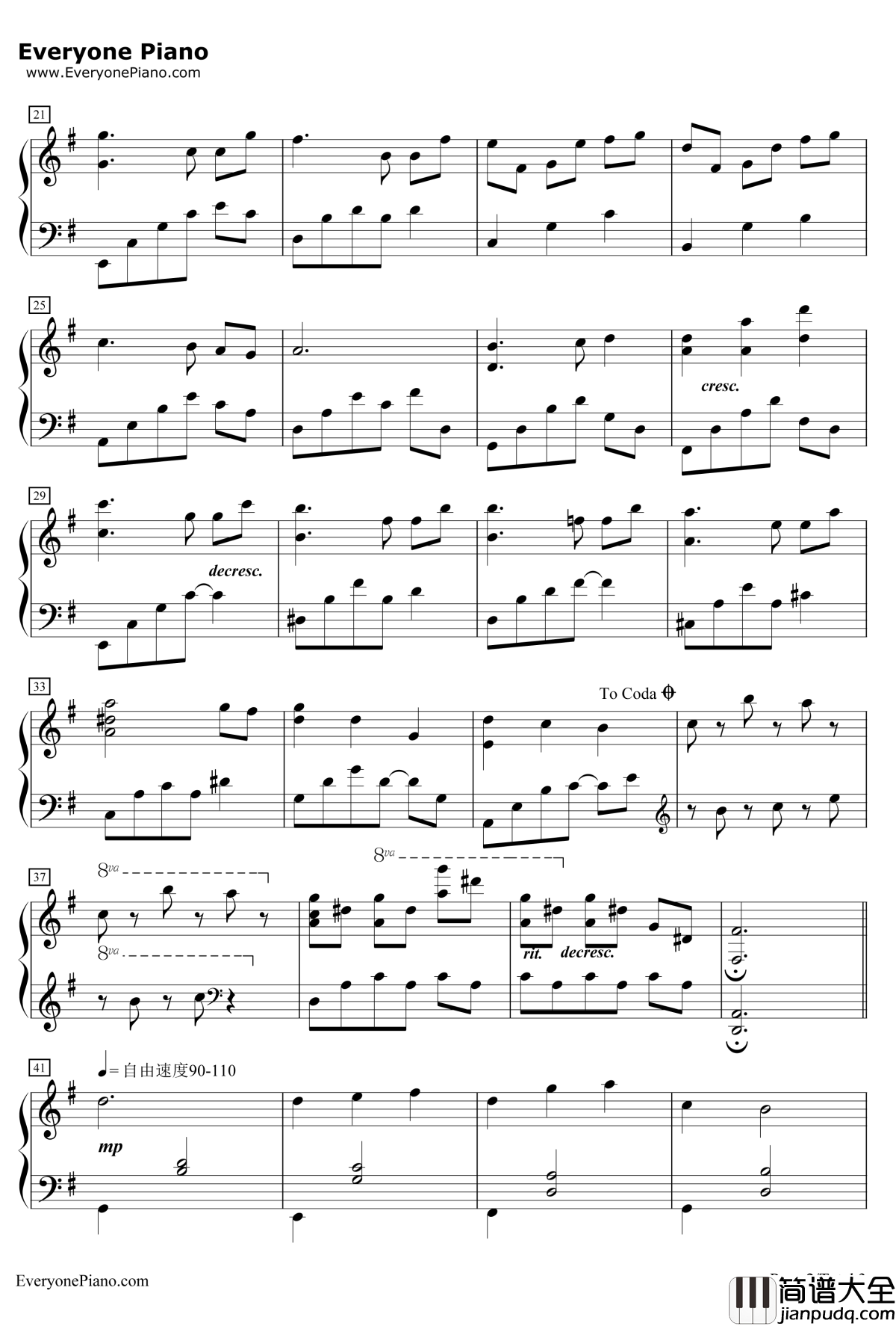 春天华尔兹钢琴谱