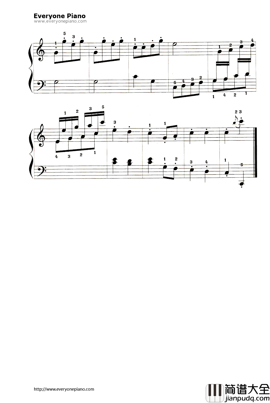 我心爱的小马车钢琴谱_邓丽君