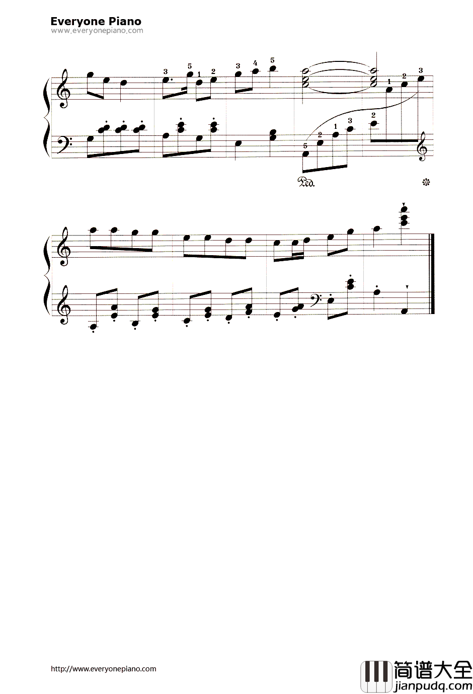 草原英雄小姐妹钢琴谱_吴应炬