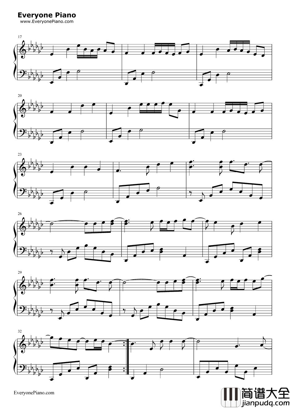 In_the_End钢琴谱_Linkin_Park林肯公园_结果到头来