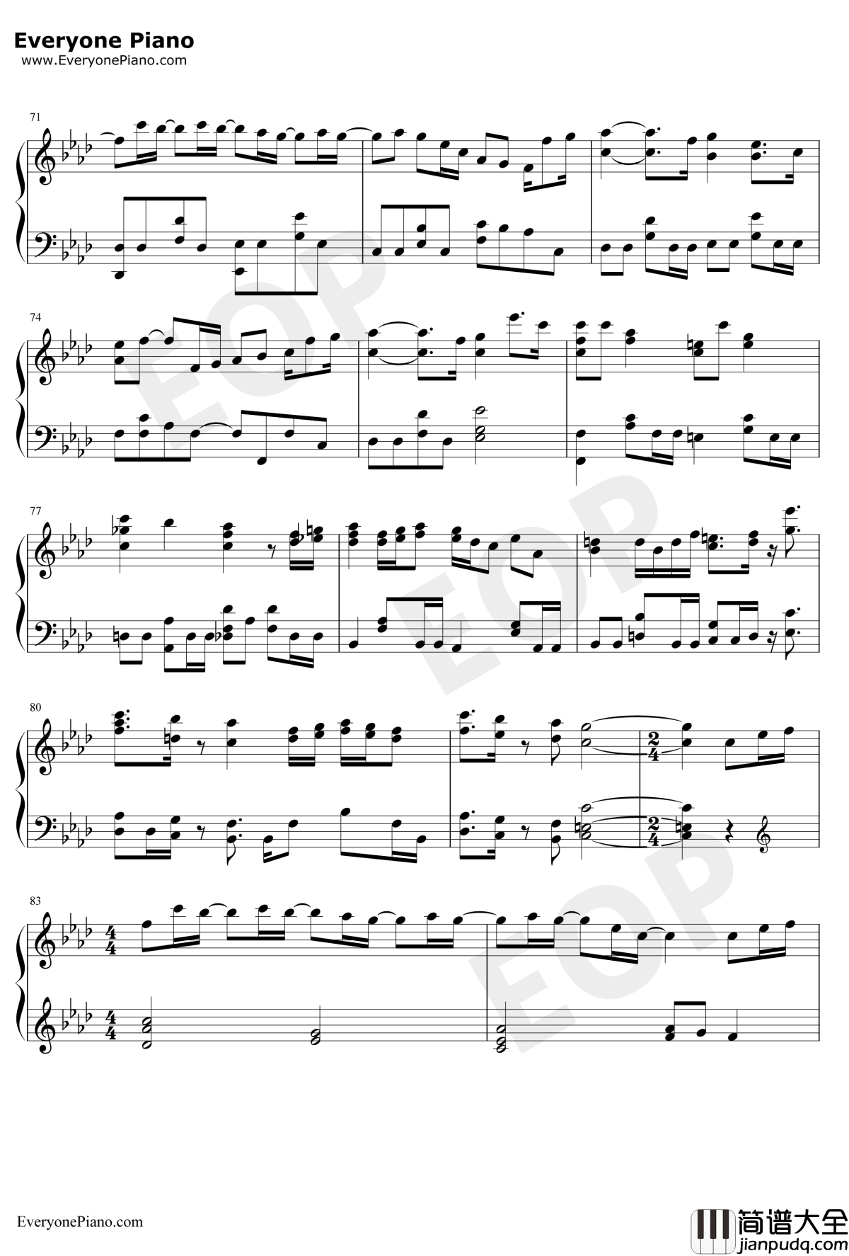 SAKURA钢琴谱_生物股长