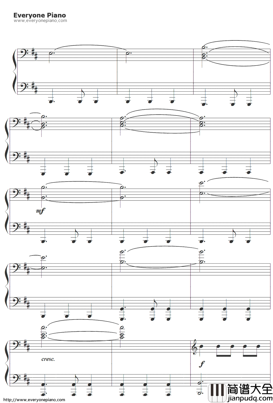 上古卷轴5:天际主题曲钢琴谱_Jeremy_Soule