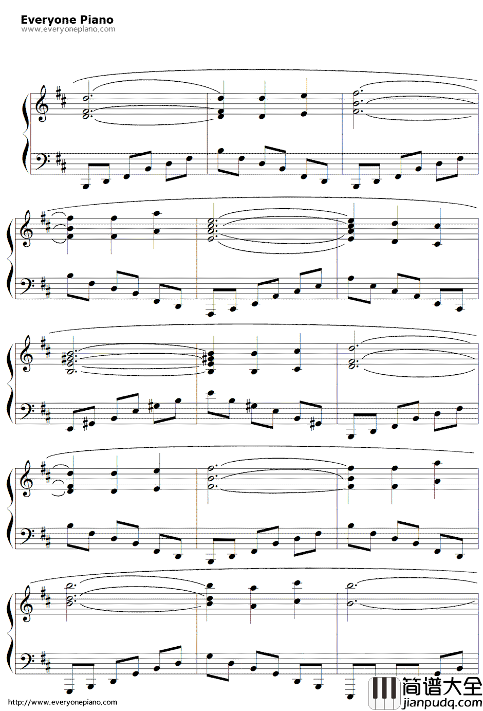 上古卷轴5:天际主题曲钢琴谱_Jeremy_Soule
