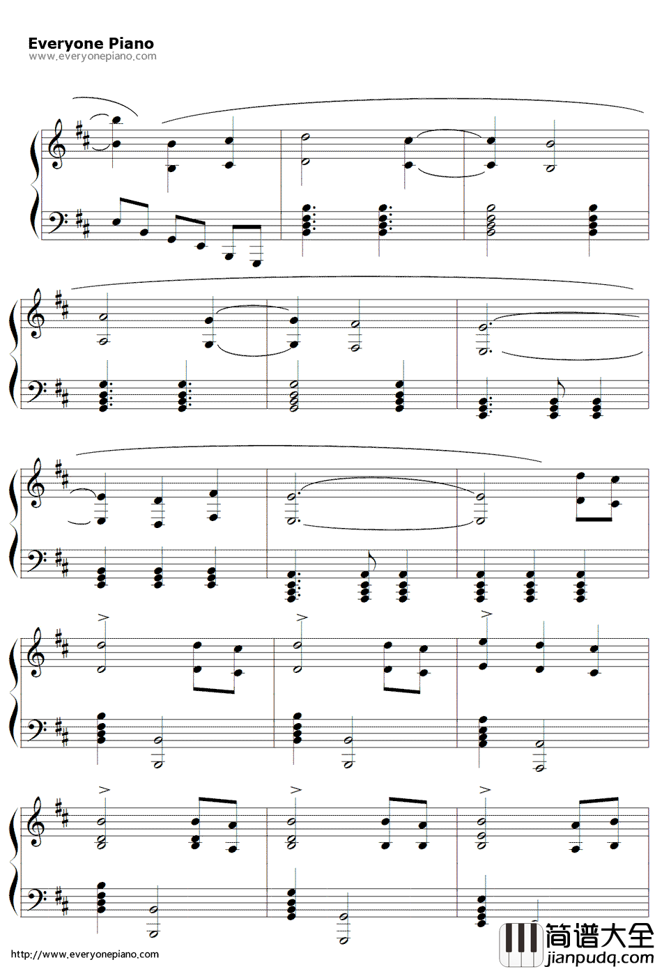 上古卷轴5:天际主题曲钢琴谱_Jeremy_Soule