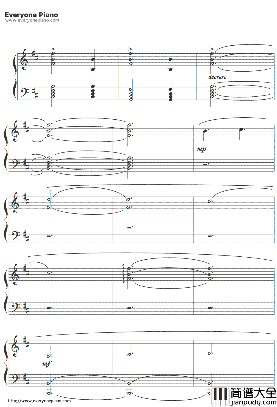 上古卷轴5:天际主题曲钢琴谱_Jeremy_Soule