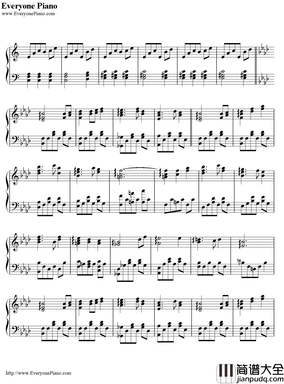 废狱摇篮曲钢琴谱_廃狱ララバイ_东方地灵殿第五关道中BGM