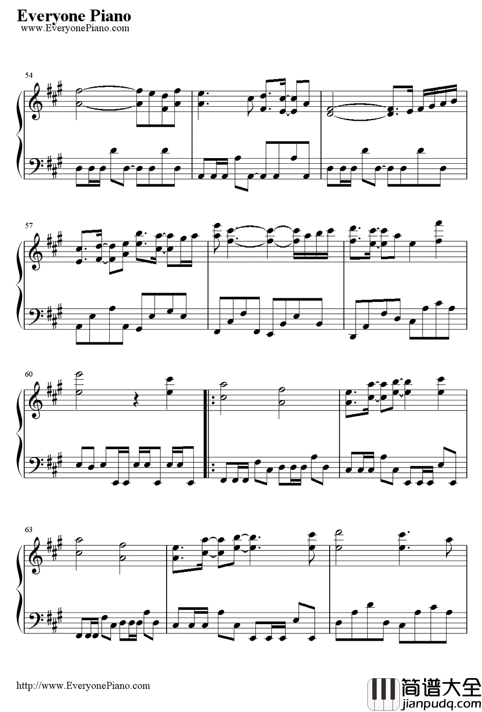 真爱钢琴谱_Fin.K.L_韩国电视剧_爱上女主播_主題曲