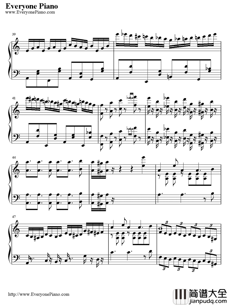 幽灵盛典2钢琴谱_Brandy_劲乐团的主题曲