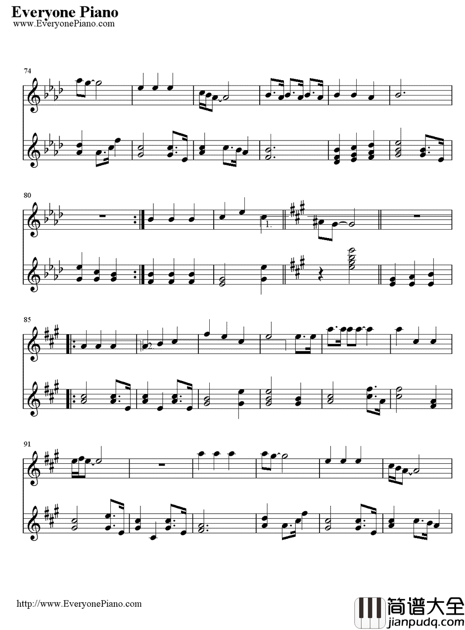 真心英雄钢琴谱_成龙&周华健&黄耀明&李宗盛