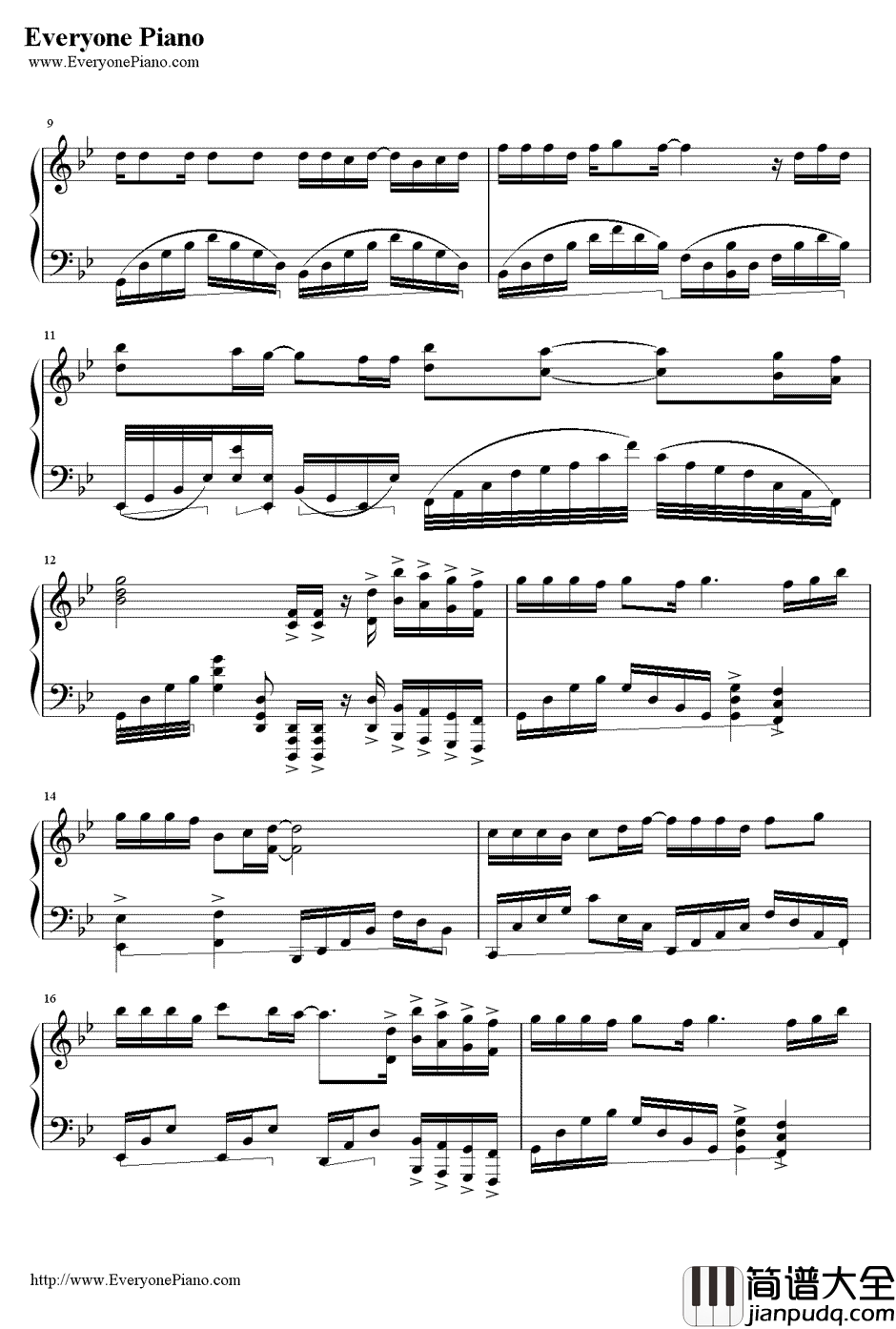 爱上你是一个错钢琴谱_杨培安