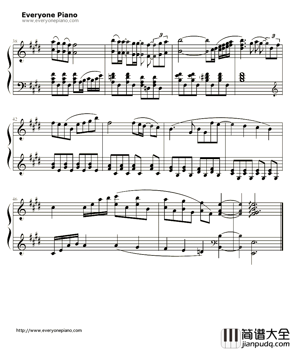 生命的旋律钢琴谱_植松伸夫__最终幻想9_主题曲