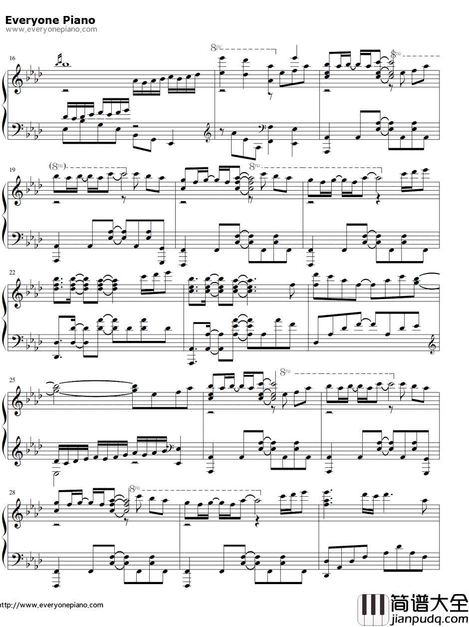 Kokoro_no_Madobe_Nite钢琴谱_Kana_Hanazawa__玩伴猫耳娘!_片尾曲