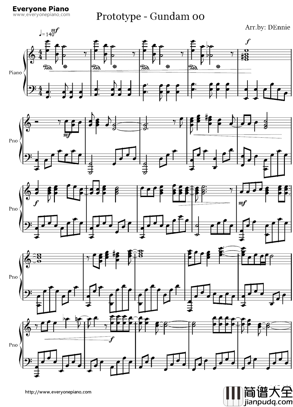 Prototype钢琴谱_石川智晶__机动战士高达00_片尾曲