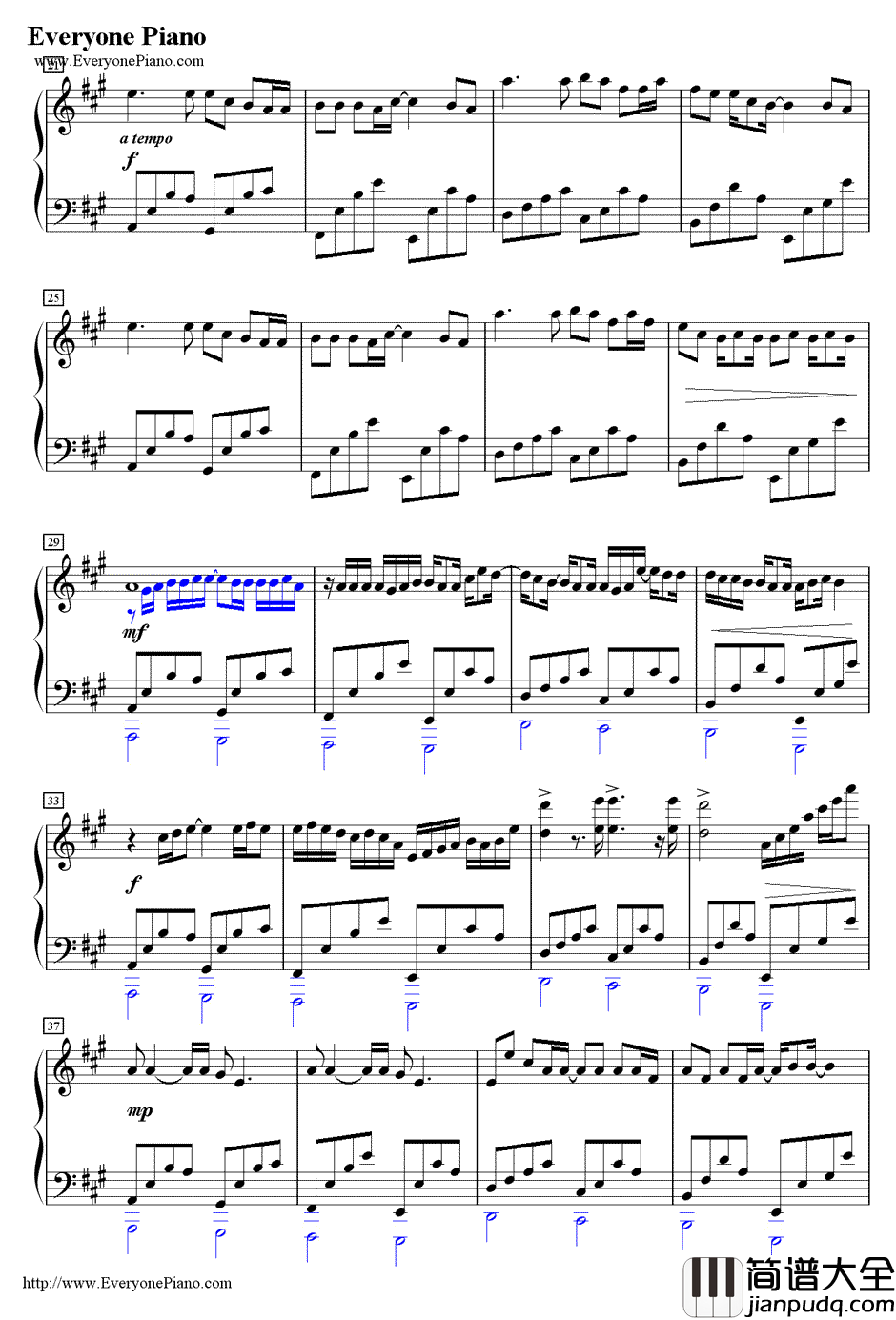 浅唱钢琴谱_许嵩