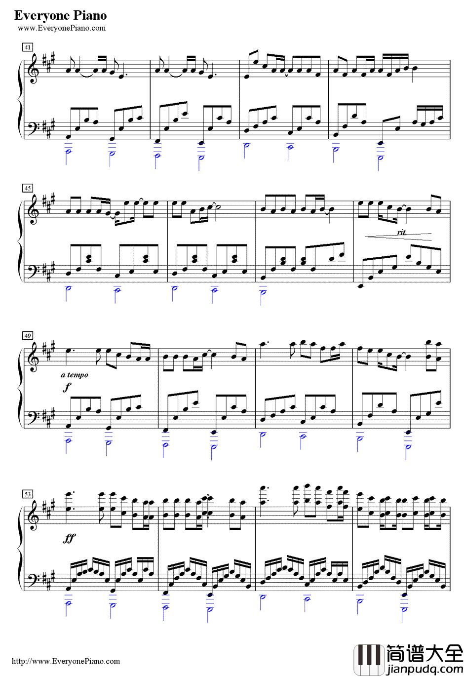 浅唱钢琴谱_许嵩