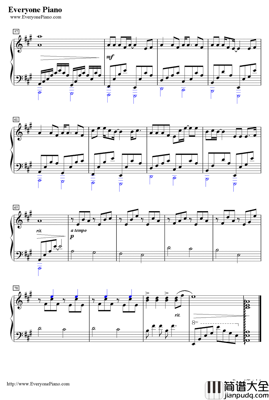 浅唱钢琴谱_许嵩