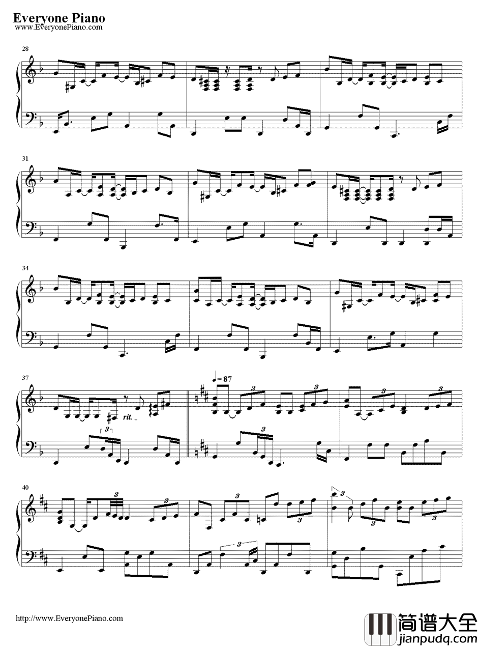 Autumn_Leaves钢琴谱_李闰珉