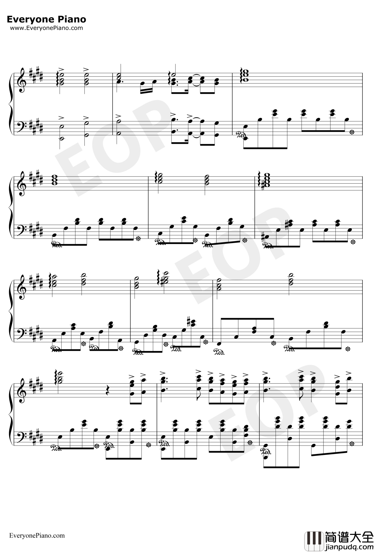 Lost_my_music钢琴谱_平野绫__凉宫春日的忧郁_插入歌