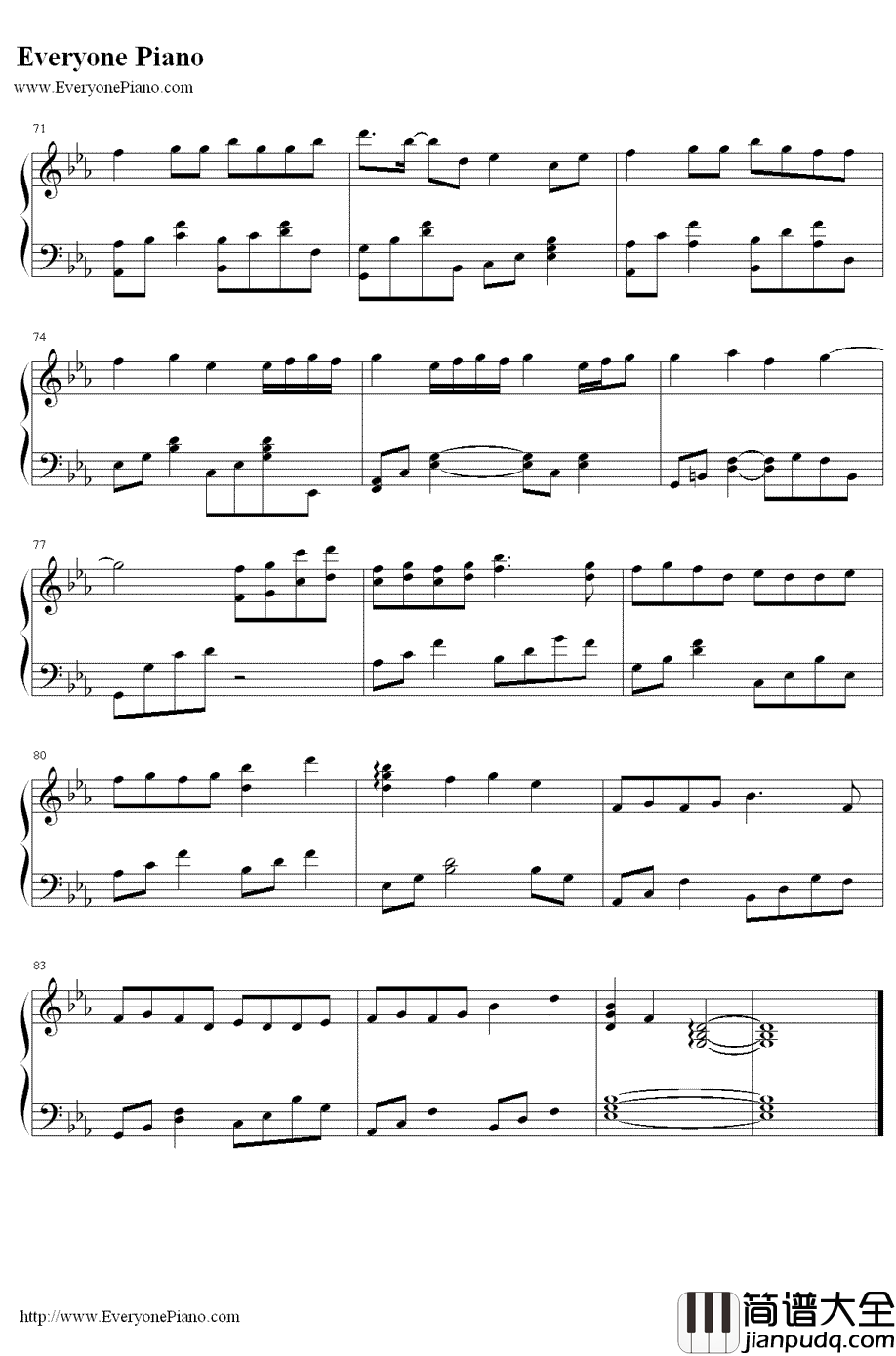 金鱼花火钢琴谱_大冢爱