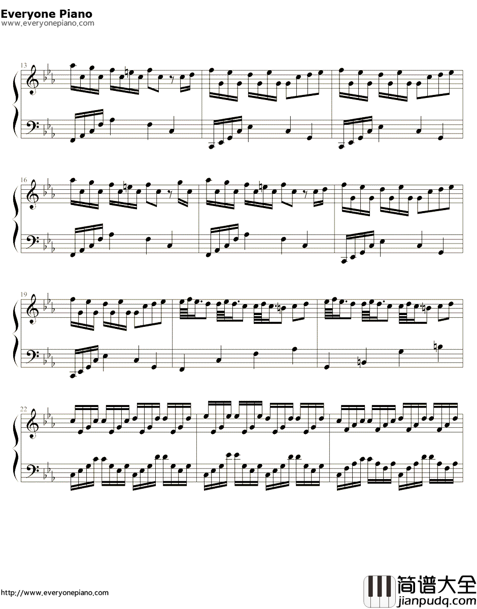 Hana's_Eyes钢琴谱_马克西姆Maksim_Mrvica_汉娜之眼