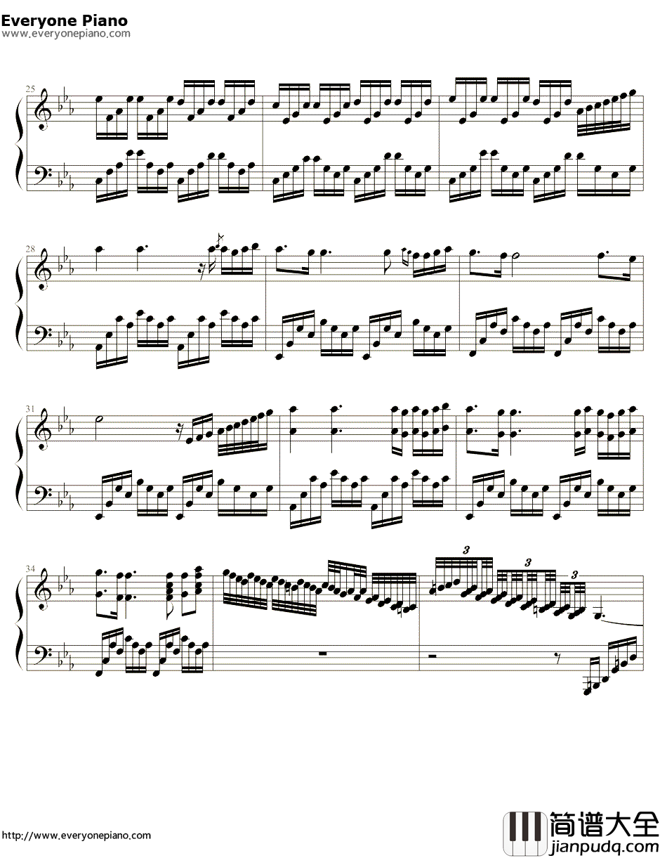 Hana's_Eyes钢琴谱_马克西姆Maksim_Mrvica_汉娜之眼