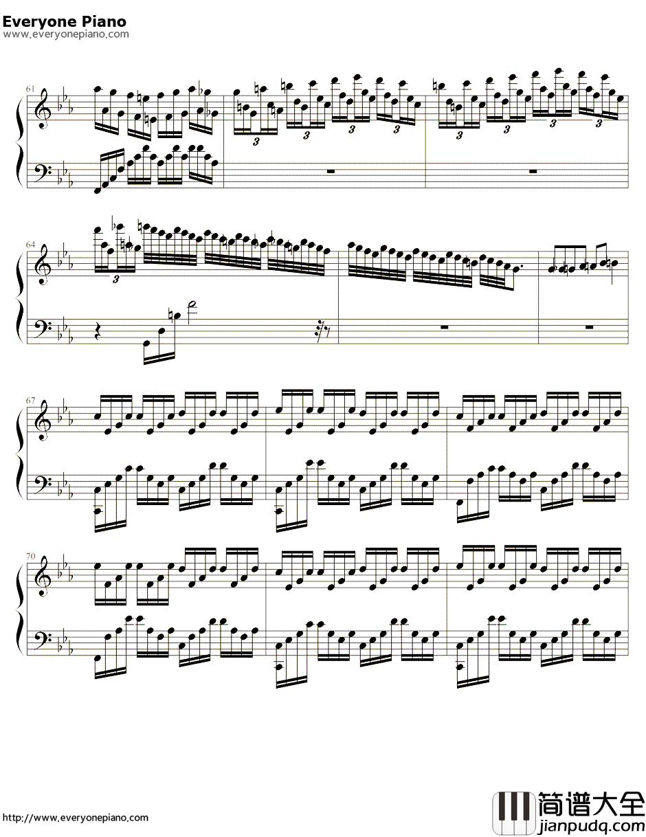 Hana's_Eyes钢琴谱_马克西姆Maksim_Mrvica_汉娜之眼