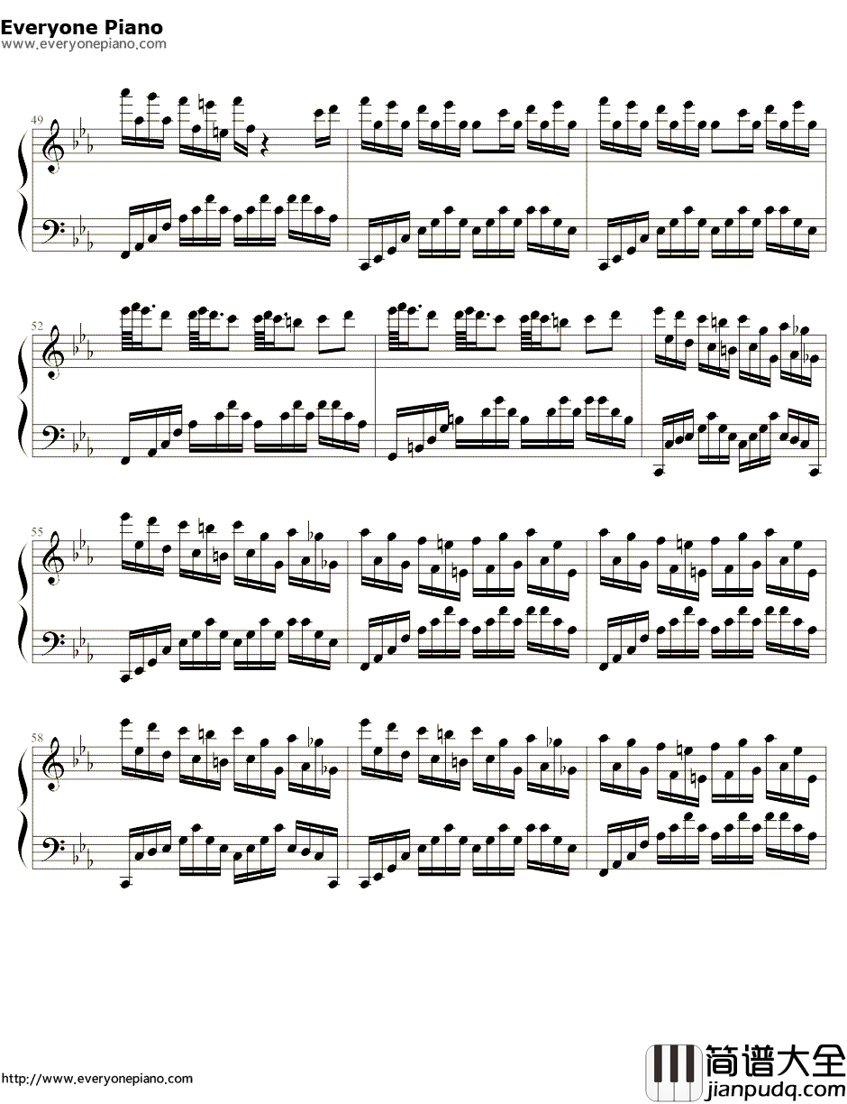 Hana's_Eyes钢琴谱_马克西姆Maksim_Mrvica_汉娜之眼