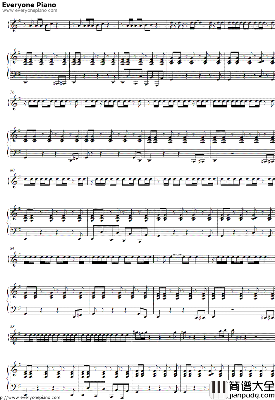 Blurred_Lines钢琴谱_Robin_Thicke_&_T.I._&_Pharrell