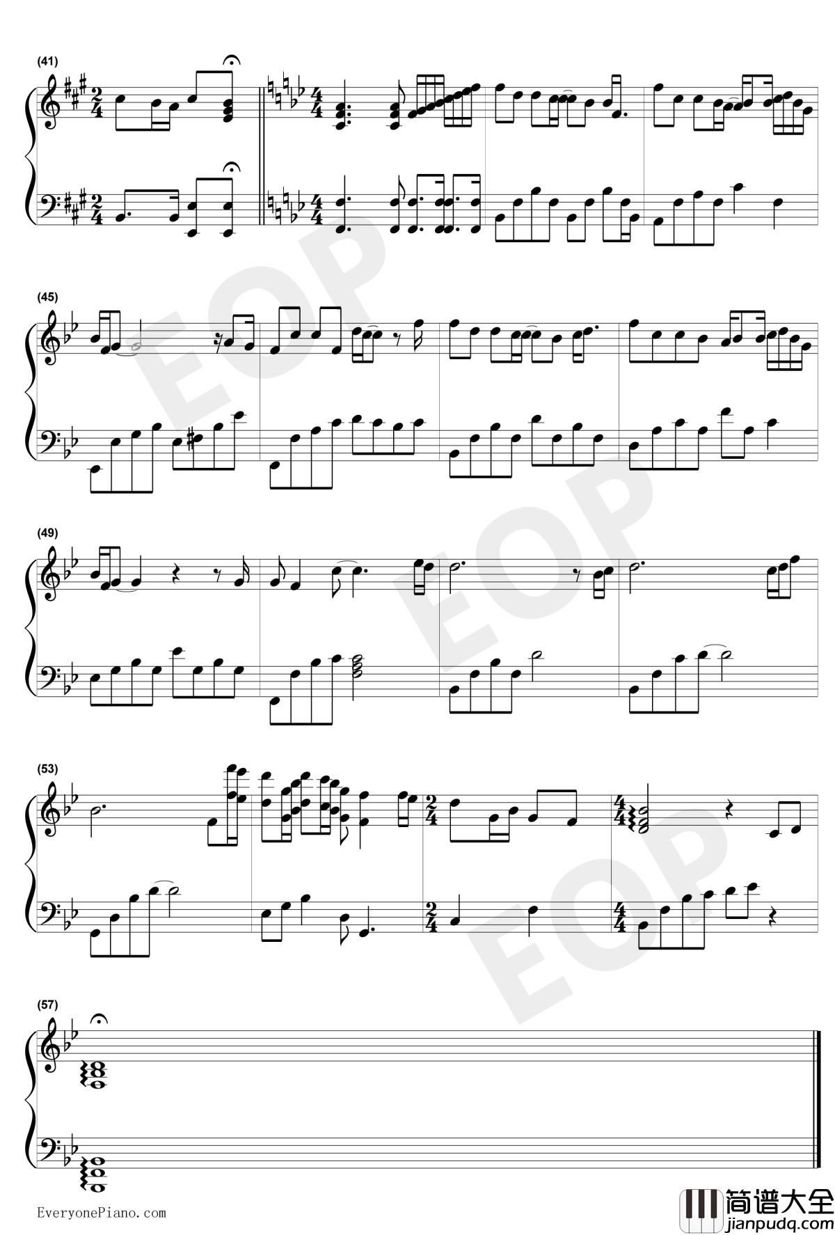 残酷月光钢琴谱_林宥嘉