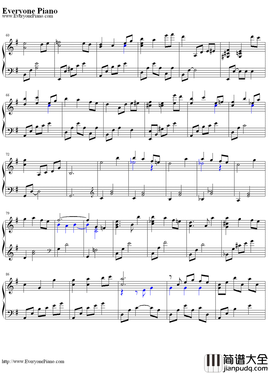 恰空钢琴谱_李闰珉