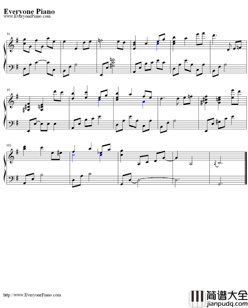 恰空钢琴谱_李闰珉