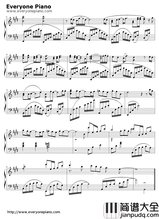 一千年以后_钢琴谱_林俊杰