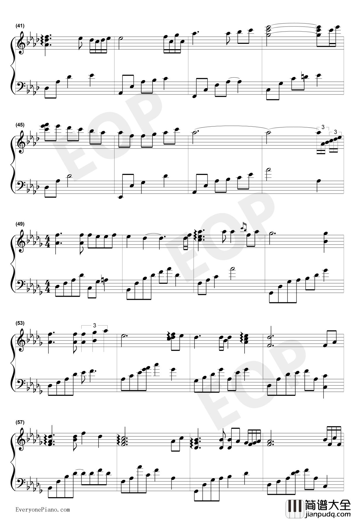 复苏钢琴谱_The_Daydream白日梦_Again_A_Melody_Tree