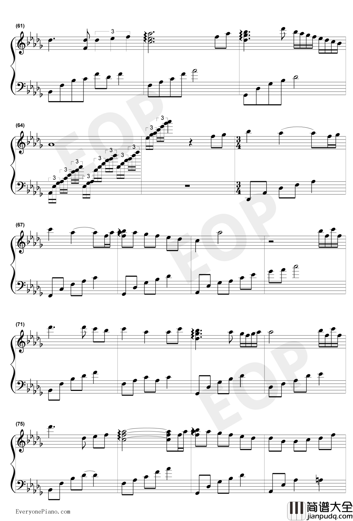 复苏钢琴谱_The_Daydream白日梦_Again_A_Melody_Tree