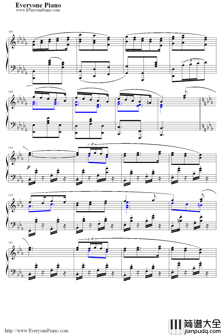 满天钢琴谱_Kalafina_Fate/Zero第19集片尾曲