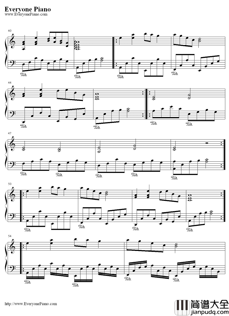 伤声钢琴谱_许嵩