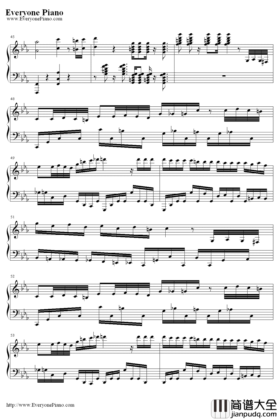 古巴鸡尾酒(Mojito)钢琴谱_马克西姆