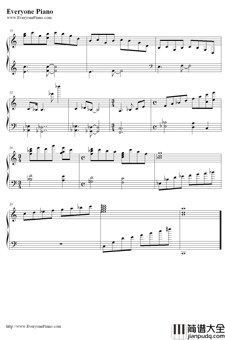 恋心钢琴谱_魔卡少女樱__魔卡少女樱_OST4