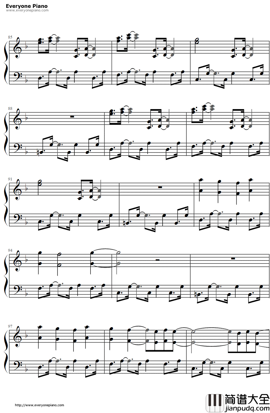 How_You_Remind_Me钢琴谱_Avril_Lavigne__海贼王剧场版:Z_主题曲