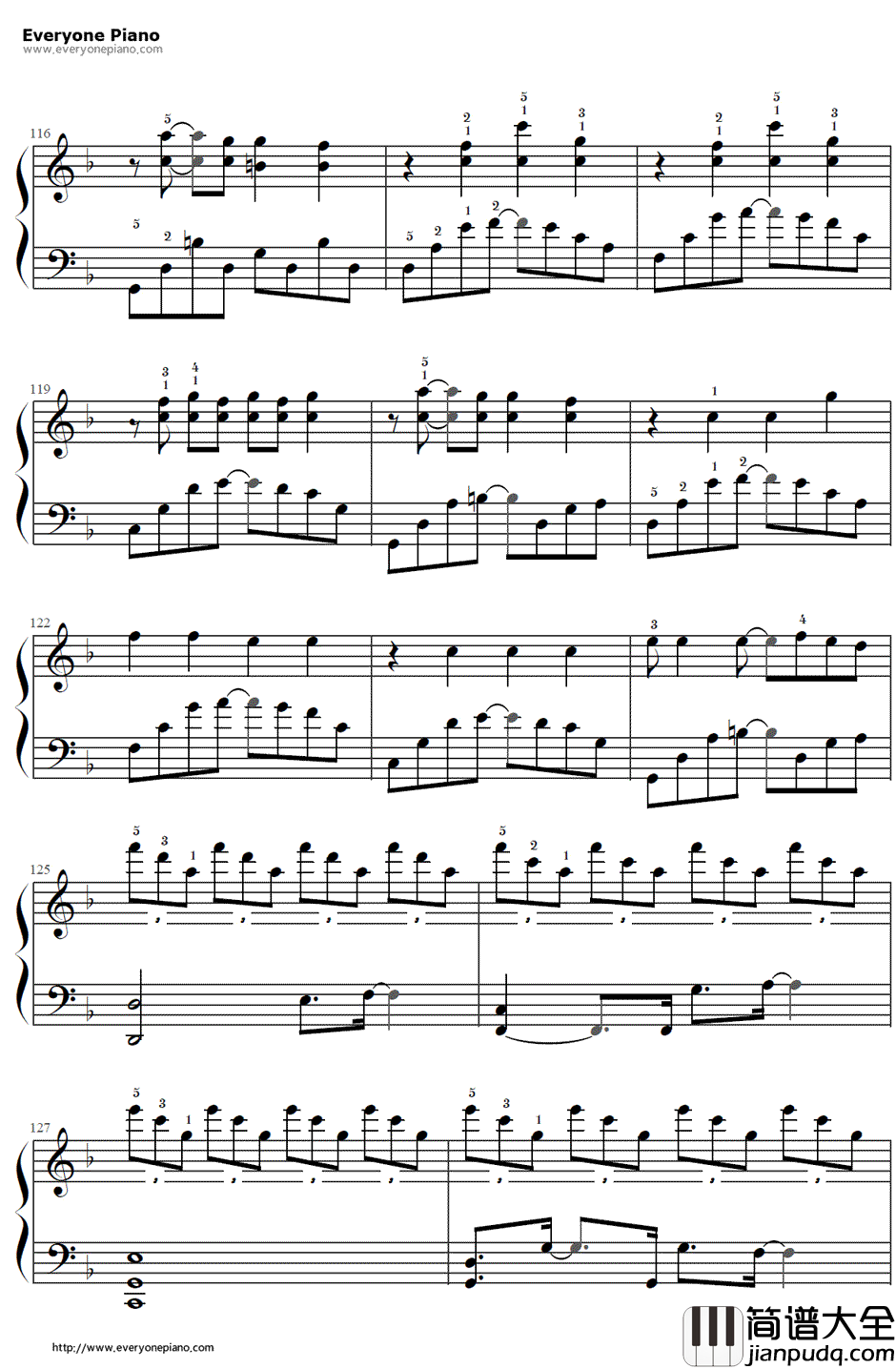 How_You_Remind_Me钢琴谱_Avril_Lavigne__海贼王剧场版:Z_主题曲