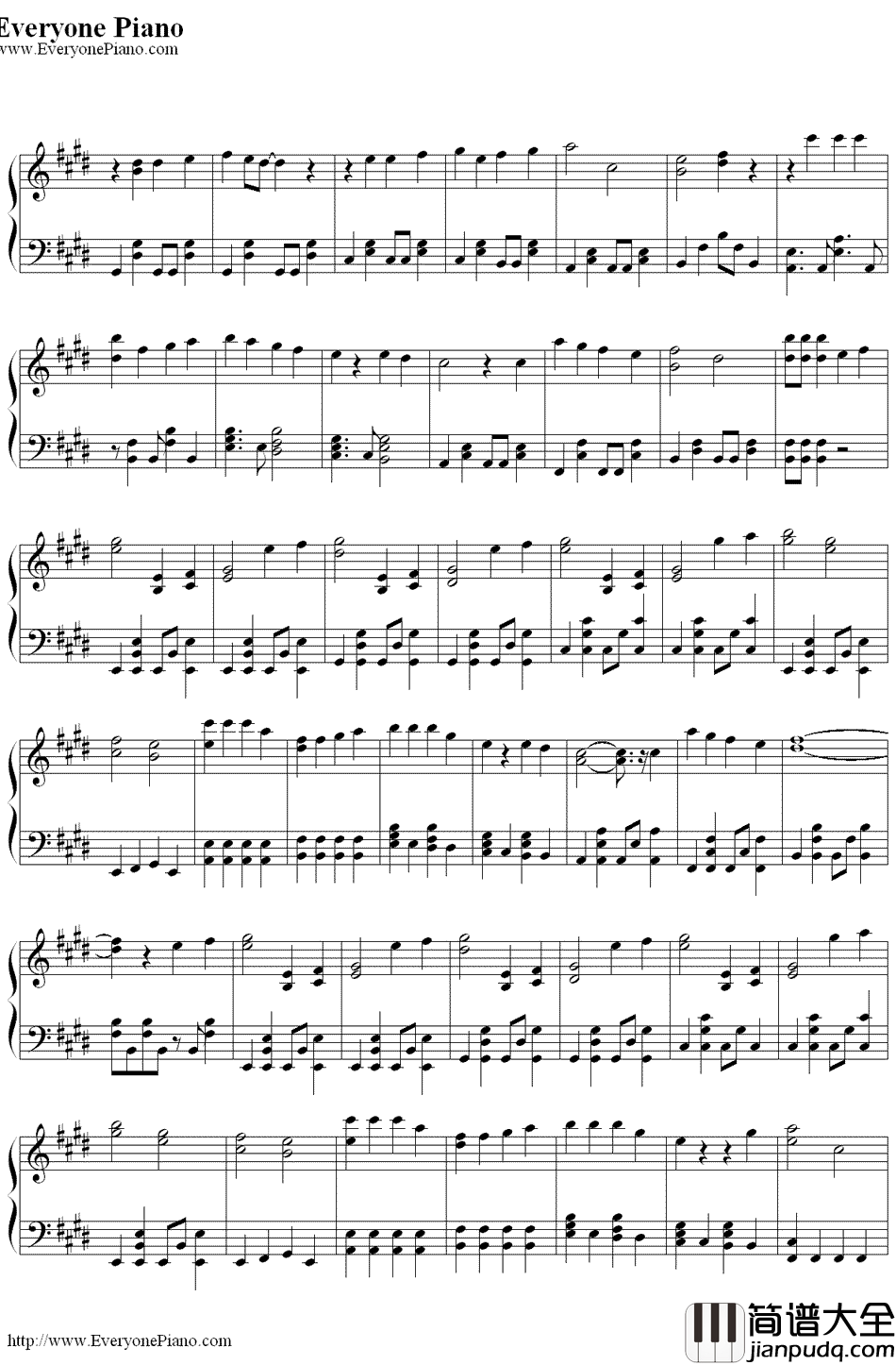 无限重播(ヘビーローテーション)钢琴谱_AKB48