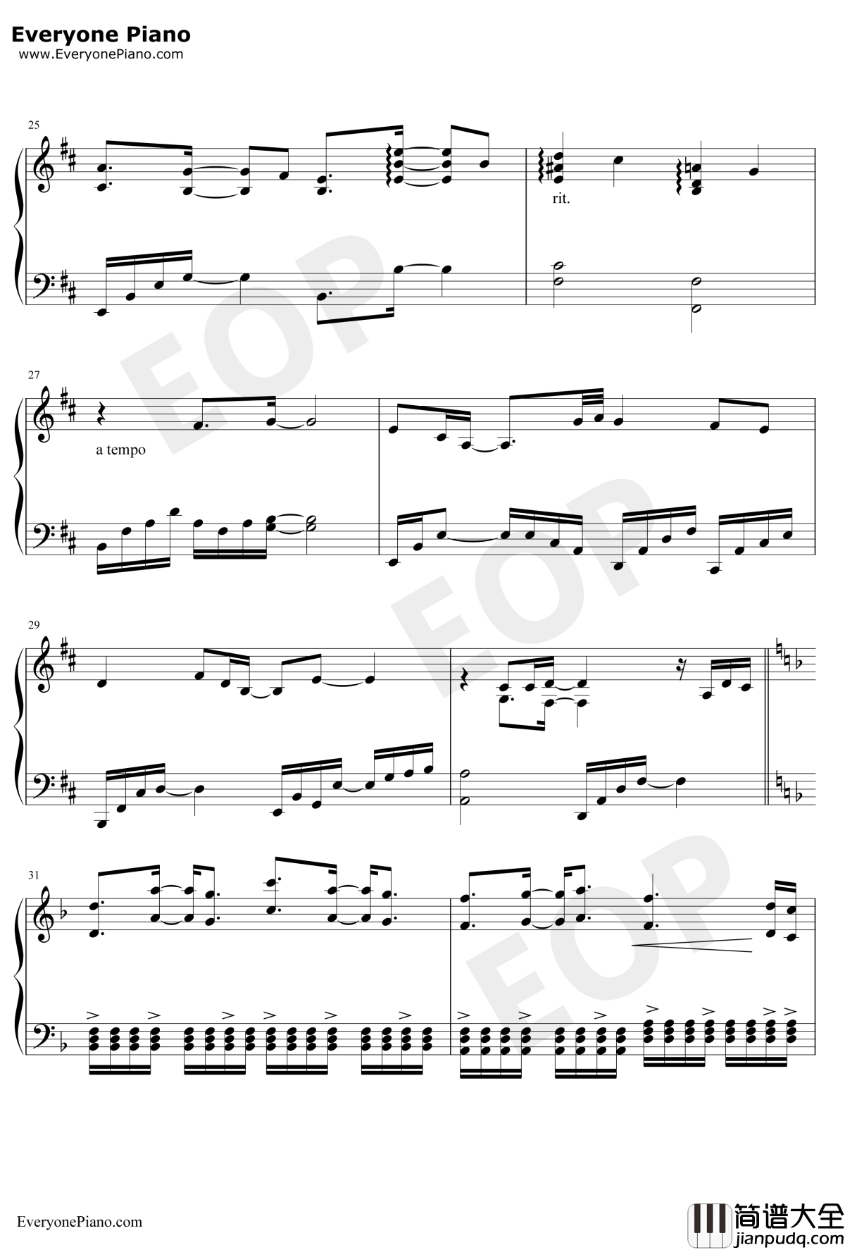 Lydia钢琴谱_飞儿乐团F.I.R_斗鱼