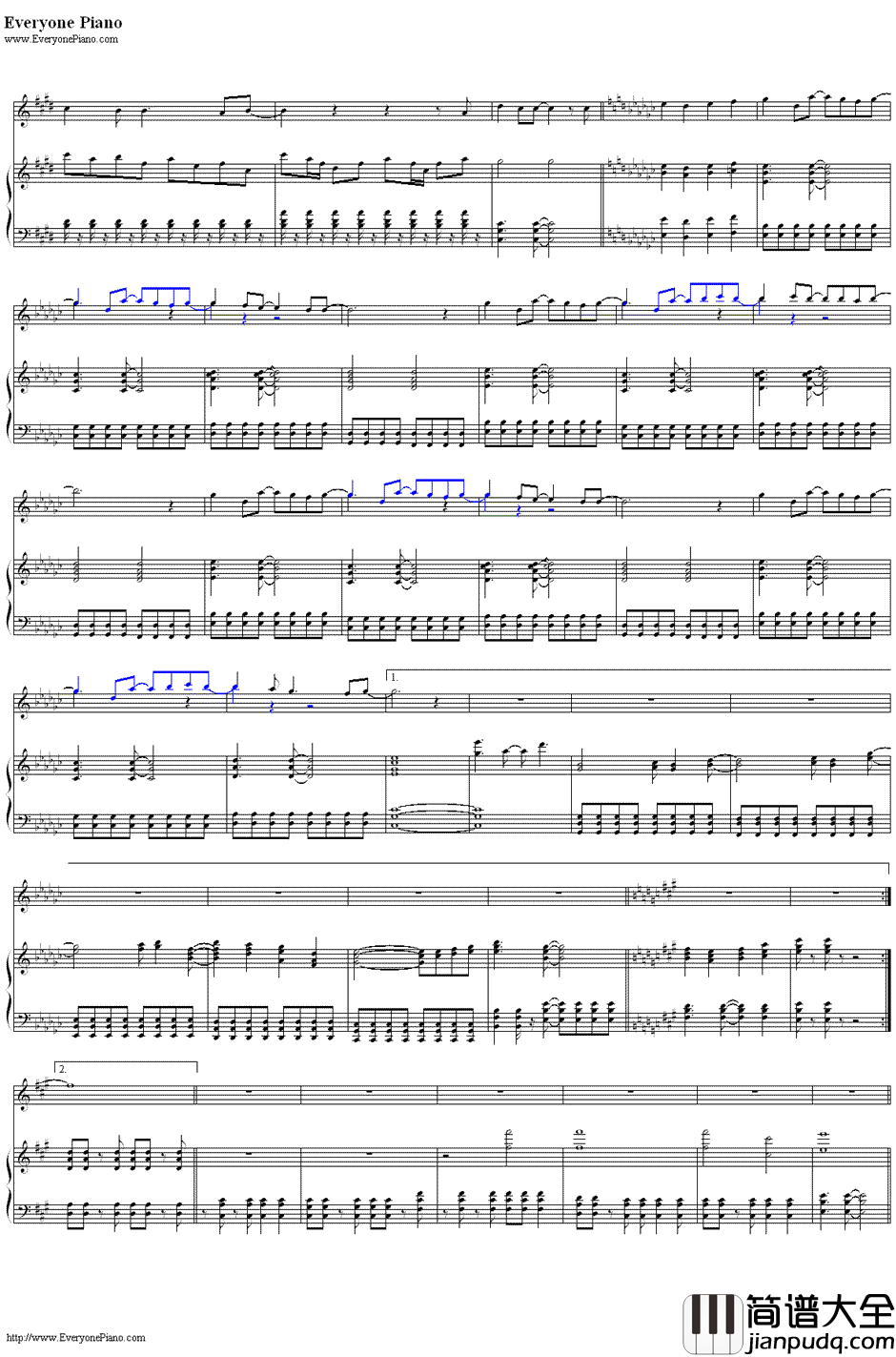 马尾与发圈(ポニーテールとシュシュ)钢琴谱_AKB48