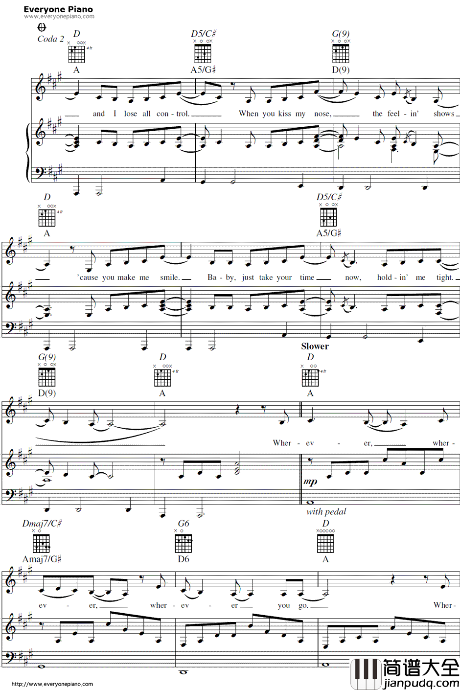 Bubbly钢琴谱_Colbie_Caillat