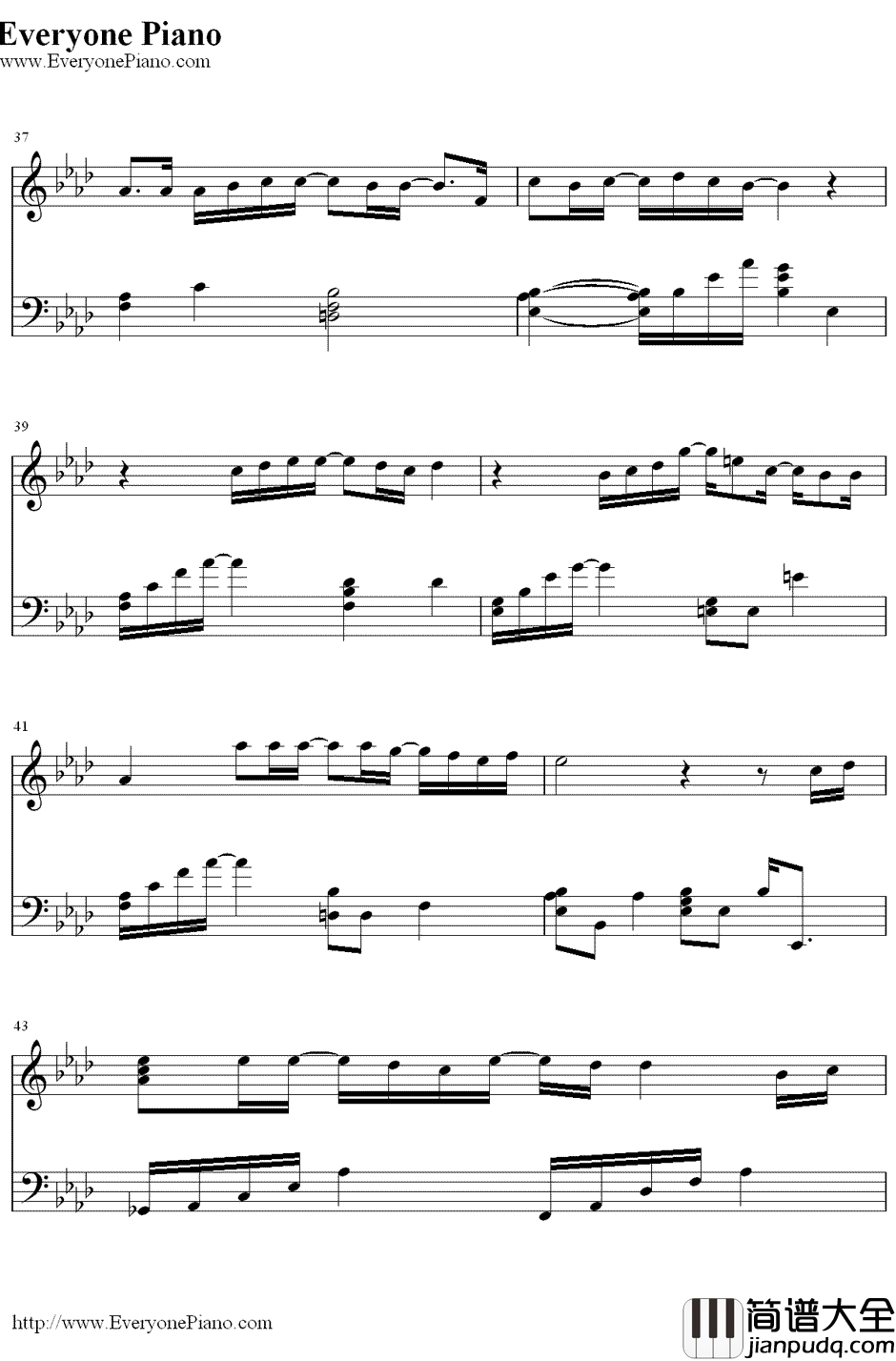 Likeastarinthenight钢琴谱_仓木麻衣__黑暗天使_主题曲