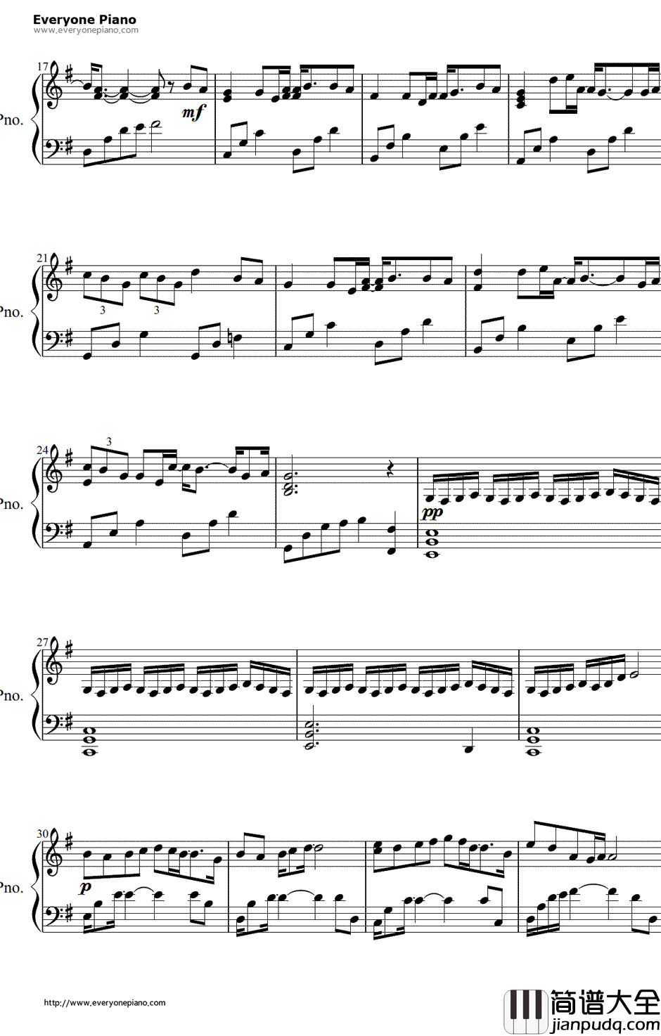 命运钢琴谱_家家_电视剧_兰陵王_插曲