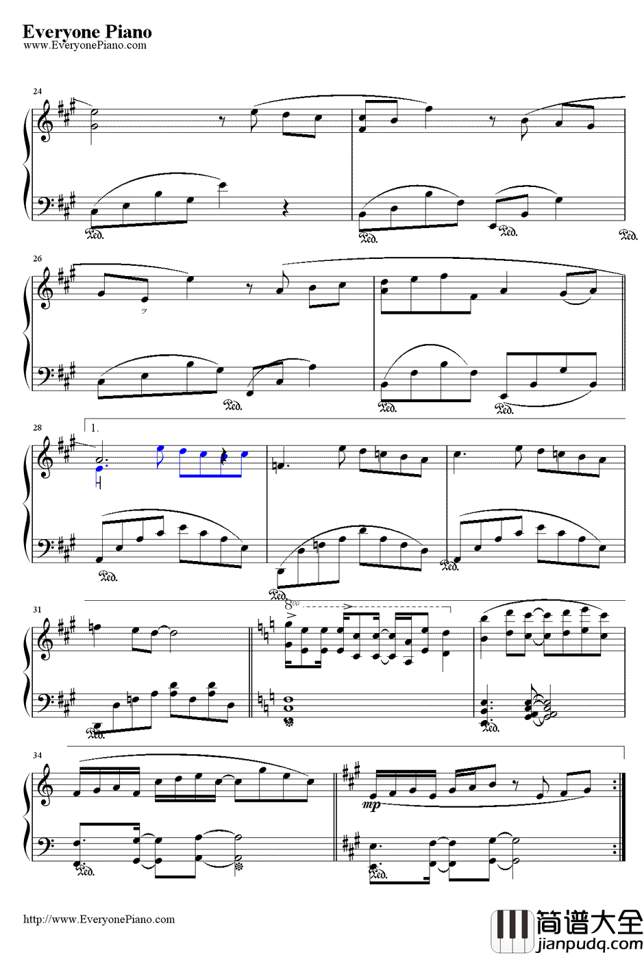 爱不单行钢琴谱_罗志祥__海派甜心_插曲