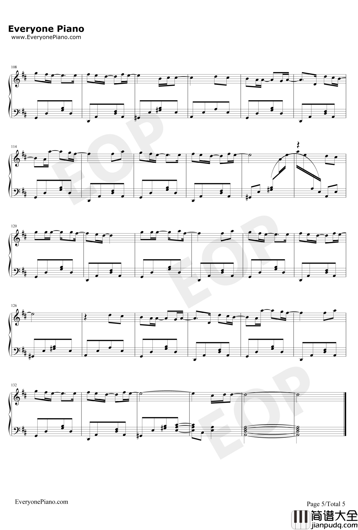 My_love钢琴谱_西城男孩westlife