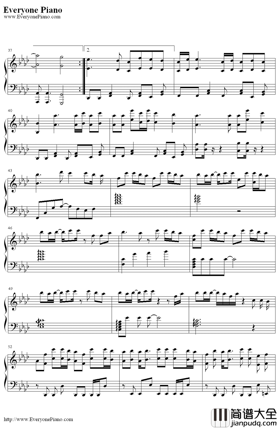 Prisoner_Of_Love钢琴谱_宇多田光宇多田ヒカル__LastFriends_主题曲