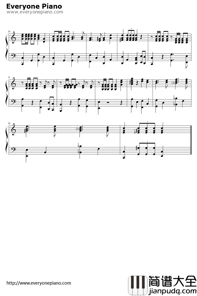 国际歌钢琴谱_欧仁·鲍狄埃(Eugène_Edine_Pottier)